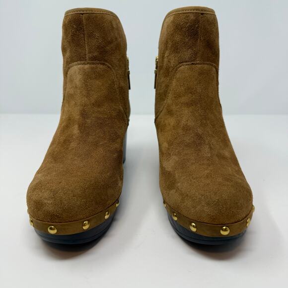 Ugg Ankle Booties Women's 8 Chestnut Brown Suede Cam II Platform Boot EUC - Picture 11 of 14